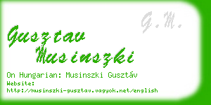 gusztav musinszki business card